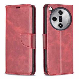 For OPPO Find X7 Ultra Lambskin Texture Leather Phone Case(Red)