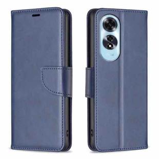 For OPPO A60 Lambskin Texture Leather Phone Case(Blue)