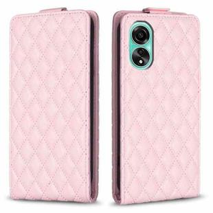 For OPPO A78 4G Diamond Lattice Vertical Flip Leather Phone Case(Pink)