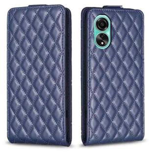 For OPPO A78 4G Diamond Lattice Vertical Flip Leather Phone Case(Blue)