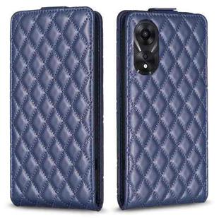 For OPPO A78 5G Diamond Lattice Vertical Flip Leather Phone Case(Blue)