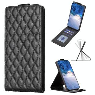 For OPPO A98 5G Diamond Lattice Vertical Flip Leather Phone Case(Black)