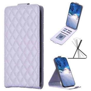 For OPPO A98 5G Diamond Lattice Vertical Flip Leather Phone Case(Purple)