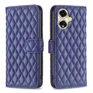 For OPPO A59 5G Diamond Lattice Wallet Leather Flip Phone Case(Blue)