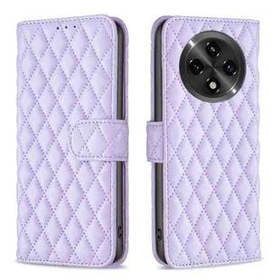 For OPPO A3 Pro 5G/A2 Pro 5G Diamond Lattice Wallet Leather Flip Phone Case(Purple)