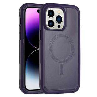For iPhone 14 Pro Max Defender Series XT MagSafe Magnetic PC + TPU Shockproof Phone Case(Dark Purple)