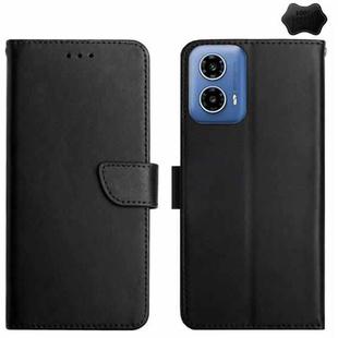 For Motorola Moto G Stylus 5G 2024 Genuine Leather Fingerprint-proof Horizontal Flip Phone Case(Black)