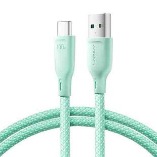 JOYROOM SA34-AC6 100W USB to USB-C/Type-C Fast Charge Data Cable, Length: 1m(Green)