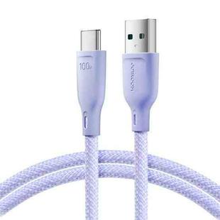 JOYROOM SA34-AC6 100W USB to USB-C/Type-C Fast Charge Data Cable, Length: 1m(Purple)
