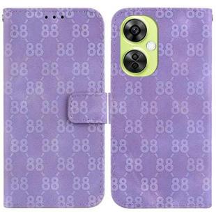 For OnePlus 11 Double 8-shaped Embossed Leather Phone Case(Purple)