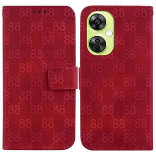 For OnePlus 11 Double 8-shaped Embossed Leather Phone Case(Red)