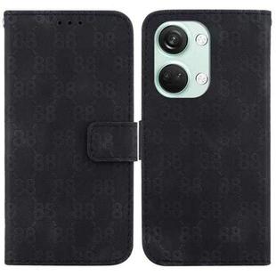 For OnePlus Nord 2T Double 8-shaped Embossed Leather Phone Case(Black)