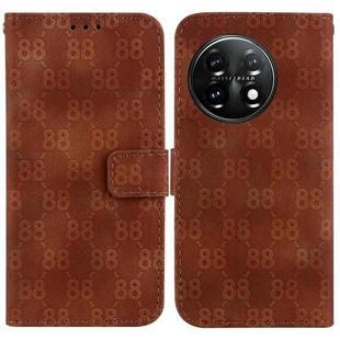 For OnePlus Nord CE 2 Lite 5G Double 8-shaped Embossed Leather Phone Case(Brown)