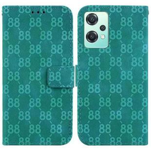 For OnePlus Nord CE 2 5G Double 8-shaped Embossed Leather Phone Case(Green)