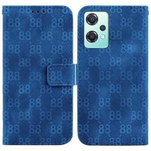 For OnePlus Nord CE 2 5G Double 8-shaped Embossed Leather Phone Case(Blue)