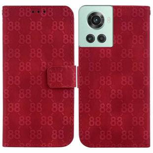 For OnePlus 10 Pro 5G Double 8-shaped Embossed Leather Phone Case(Red)
