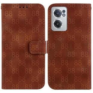 For OnePlus Nord N20 5G Double 8-shaped Embossed Leather Phone Case(Brown)