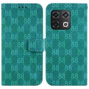 For OnePlus Nord N200 5G Double 8-shaped Embossed Leather Phone Case(Green)