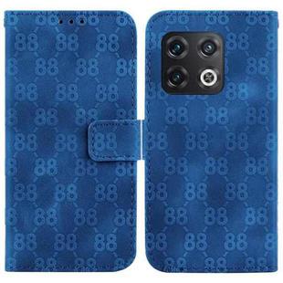 For OnePlus Nord N200 5G Double 8-shaped Embossed Leather Phone Case(Blue)