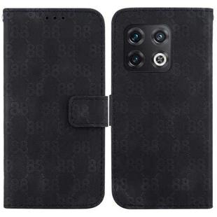 For OnePlus Nord N200 5G Double 8-shaped Embossed Leather Phone Case(Black)