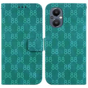 For OnePlus Nord 2 5G Double 8-shaped Embossed Leather Phone Case(Green)