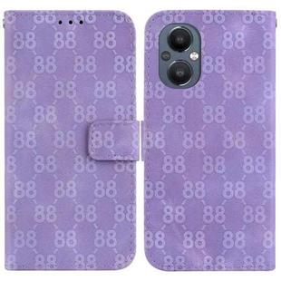 For OnePlus Nord 2 5G Double 8-shaped Embossed Leather Phone Case(Purple)