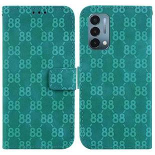 For OnePlus Nord N200 5G Double 8-shaped Embossed Leather Phone Case(Green)