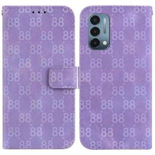 For OnePlus Nord N200 5G Double 8-shaped Embossed Leather Phone Case(Purple)