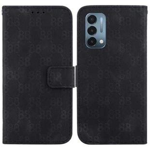 For OnePlus Nord N200 5G Double 8-shaped Embossed Leather Phone Case(Black)