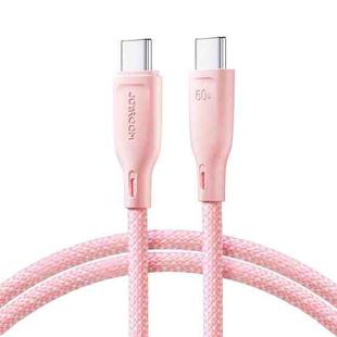 JOYROOM SA34-CC3 60W USB-C/Type-C to USB-C/Type-C Fast Charge Data Cable, Length: 1m(Pink)