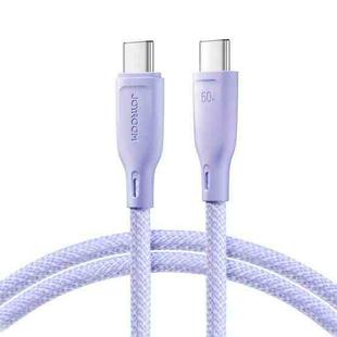 JOYROOM SA34-CC3 60W USB-C/Type-C to USB-C/Type-C Fast Charge Data Cable, Length: 1m(Purple)