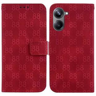For Realme 10 Pro 5G Double 8-shaped Embossed Leather Phone Case(Red)