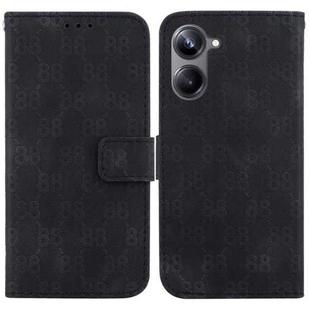 For Realme 10 Pro 5G Double 8-shaped Embossed Leather Phone Case(Black)