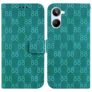 For Realme 10 4G Double 8-shaped Embossed Leather Phone Case(Green)