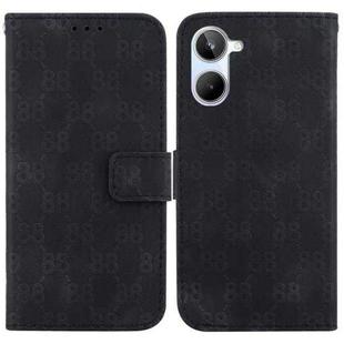 For Realme 10 4G Double 8-shaped Embossed Leather Phone Case(Black)