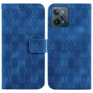 For Realme C31 Double 8-shaped Embossed Leather Phone Case(Blue)