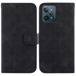 For Realme C31 Double 8-shaped Embossed Leather Phone Case(Black)