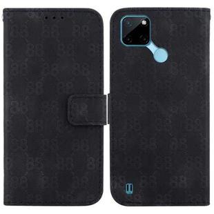 For Realme C21Y Double 8-shaped Embossed Leather Phone Case(Black)