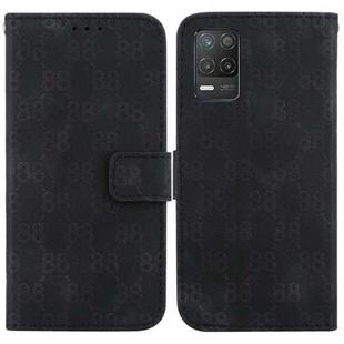 For Realme 8 5G Global / V13 5G /Q3 5G Double 8-shaped Embossed Leather Phone Case(Black)