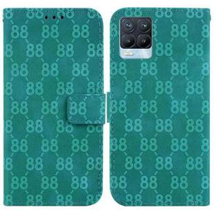 For Realme 8 / 8 Pro Double 8-shaped Embossed Leather Phone Case(Green)