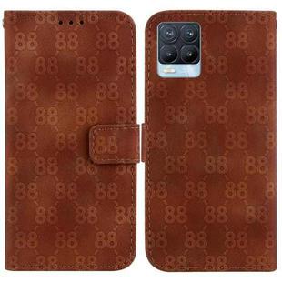 For Realme 8 / 8 Pro Double 8-shaped Embossed Leather Phone Case(Brown)