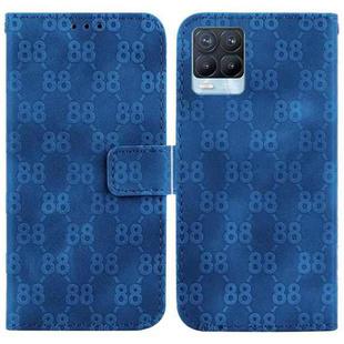 For Realme 8 / 8 Pro Double 8-shaped Embossed Leather Phone Case(Blue)