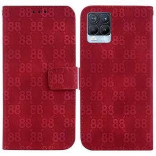 For Realme 8 / 8 Pro Double 8-shaped Embossed Leather Phone Case(Red)