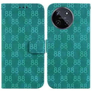 For Realme 11 4G Global Double 8-shaped Embossed Leather Phone Case(Green)