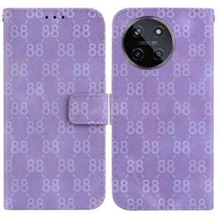 For Realme 11 4G Global Double 8-shaped Embossed Leather Phone Case(Purple)