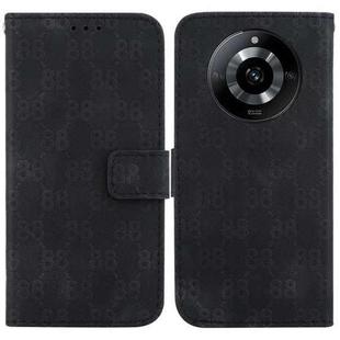 For Realme 11 5G/Narzo 60 India Version Double 8-shaped Embossed Leather Phone Case(Black)