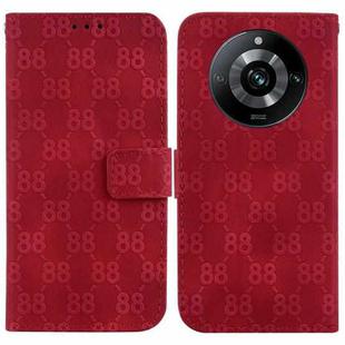 For Realme 11 Pro 5G/11 Pro+ 5G/Narzo 60 Pro 5G Double 8-shaped Embossed Leather Phone Case(Red)