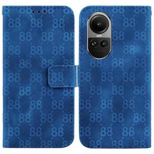 For OPPO Reno10 5G Global/Reno10 Pro Global Double 8-shaped Embossed Leather Phone Case(Blue)