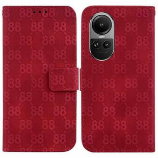For OPPO Reno10 5G Global/Reno10 Pro Global Double 8-shaped Embossed Leather Phone Case(Red)