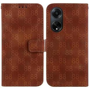 For OPPO A98 5G / F23 5G India Double 8-shaped Embossed Leather Phone Case(Brown)